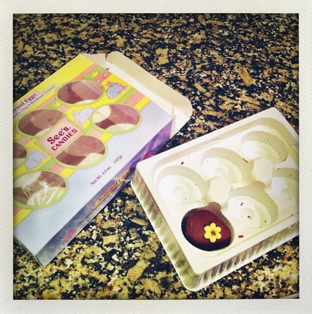 Ein Kasten mit Tierbildern und Text neben einer Speiseplatte, die auf einem steinernen Podest steht.